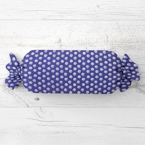 Biante Vankúš valec bonbon Sandra SA-214 Biele bodky na modrom 15x60 cm