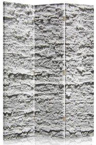 Ozdobný paraván Betonová šedá - 110x170 cm, trojdielny, obojstranný paraván 360°