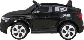 Ramiz Audi E-Tron Sportback pre deti Čierna + Pilot + pohon 4x4 + pomalý štart + rádio MP3 + LED
