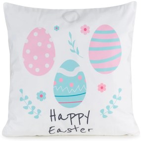 VEĽKONOČNÁ DEKORAČNÁ OBLIEČKA NA VANKÚŠ EASTER8 45X45 CM VZOROVANÁ