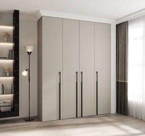 Šatníková skriňa 190 cm Carmela 40-3 (kašmír + čierna). Akcia -20%. Vlastná spoľahlivá doprava až k Vám domov. 1126627