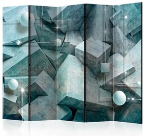 Artgeist Paraván - Concrete Cubes (Green) [Room Dividers]