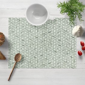 Biante Bavlnené prestieranie na stôl Sandra SA-627 Pastelovo zelená mozaika na bielom 30x40 cm
