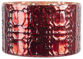 Červený sklenený svietnik Rosa - Ø 20 * 13 cm