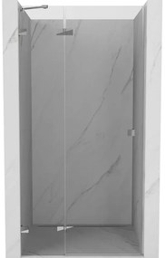 Mexen, Mexen Lunar ľavé otočné sprchové dvere 125 cm, transparentné, chróm - 834-125-000-01-00-L