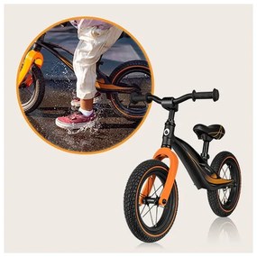 Lionelo - Odrážadlo BART AIR čierna/oranžová