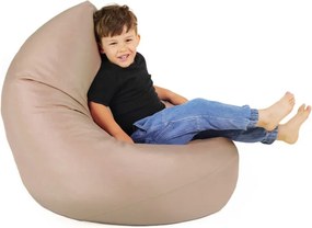 Béžový sedací vak pre deti – vodeodolný, pohodlný a bezpečný