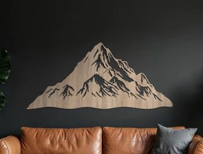 drevko Atypický obraz Hora Rozmer obrazu: 29,5 x 65 cm, Farba dekorácie: Čierna