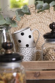 Porcelánový hrnček s čiernymi bodkami Black Dot - 350 ml