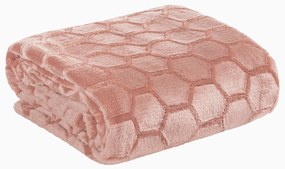EUROFIRANY FLANELOVÁ DEKA ZOE2 150X200 CM PUDROVÁ