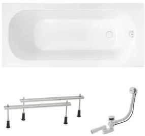 Obdĺžniková vaňa SAT Mika 160x70 cm akrylát ľavá aj pravá SATMIKA1600AN, 1 ks