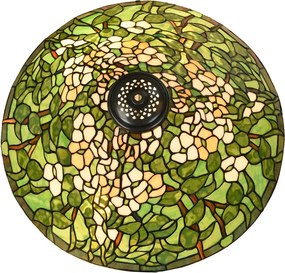 Závesné zelené svietidlo Tiffany Tremblay - Ø 50x135 cm E27/max 1x60W