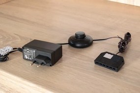 Kredenc II Ramiak 160 s osvetlením, sonoma (sklo hranaté , paula, doska sonoma)