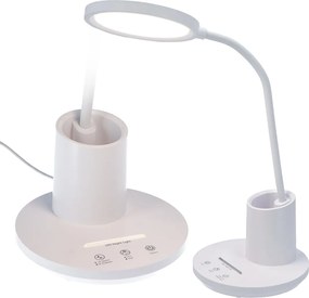 JU Biela LED lampa s držiakom, 9 W