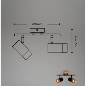 Briloner 2144025 - Bodové svietidlo SPOT 2xGU10/9W/230V