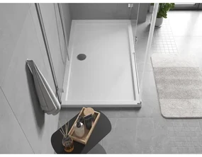 Mexen, Mexen Flow obdĺžniková sprchová vanička slim 70 x 160 cm, biely lesk - 46R107016