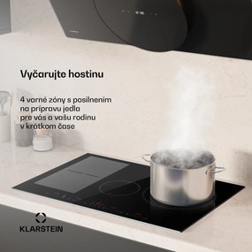 Klarstein Delicatessa 77 Hybrid, vstavaná indukčná varná doska, 7000 W, 4 zóny, čierna