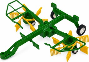 LEAN Toys Poľnohospodársky traktor s hrabacou lištou, diaľkovo ovládaný RC, so svetlami, mierka 1:24