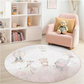 Prateľný detský koberec ø100 cm Dainty Animals – Mila Home