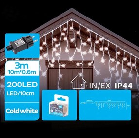 BRILAGI - LED Vonkajší  reťaz 200xLED/8 funkcií 13x0,6m IP44 studená biela