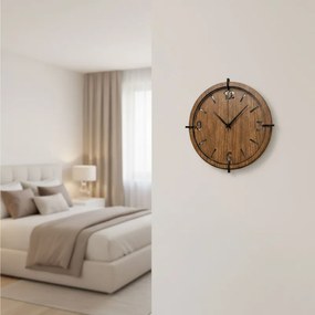 Hodiny z orechového dreva pre moderný interiér| SENTOP HDF0601-ORECH-WENGE