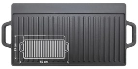 Cattara 13064 Grilovací plát s držadlami Liatina, 50 x 23 cm