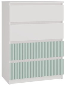Detská komoda MALWA M4 ARTESO bielo-zelená