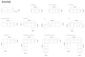 Krémová rohová pohovka, pravý roh Shane – Micadoni Home