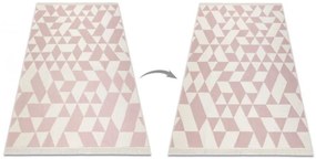 Koberec TWIN 22992 Geometrický ružový / krémový