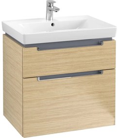 VILLEROY &amp; BOCH Subway 2.0 závesná skrinka pod umývadlo, 2 zásuvky, 637 x 454 x 590 mm, Nordic Oak, A91010VJ