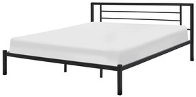 Kovová čierna posteľ s rámom CUSSET 180x200 cm Beliani