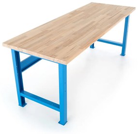 Dielenský stôl Basic s čelnou doskou 200 x 80 cm, modrá