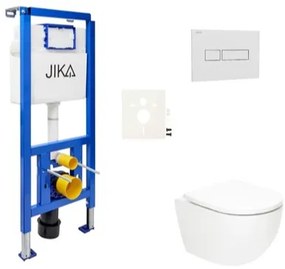 Závesný wc set SAT Fusion do ľahkých stien / predstenové vírové splachovanie SIKOJSTORFU1, 1 ks