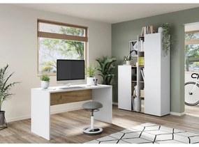 Pracovný stôl s bielou doskou 60x140 cm Hasselt – Germania