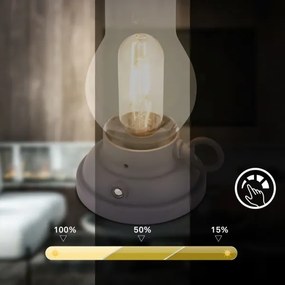 Brilo - LED stmievateľná vonkajšia nabíjateľná stolová lampa KANEA LED/1,5W/5V IP44 1200mAh antracit