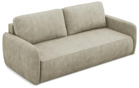 Béžová ženilková rozkladacia/s úložným priestorom pohovka 218 cm Lilo – Makamii