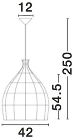 Rustikálny luster Destin 42 svetlá sivá