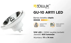 LED žiarovka GU10 3000k 12w 800lm