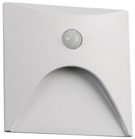 Kanlux 39141 - LED schodové svietidlo so senzorom EXIN 2,5W/230V 4000K IP65 biele hranaté