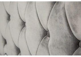 Posteľ 38968 180x200cm Zamat Strieborno šedá  - Komfort-nábytok