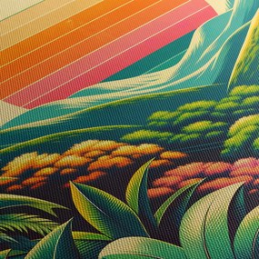 Obraz - Pestrofarebný západ slnka (s hodinami) (90x30 cm)