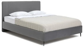 Sivá čalúnená dvojlôžková posteľ s roštom 180x200 cm Noira Slim – Bonami Selection