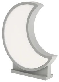 LED Detská stolná lampa MOON LED/12W/230V sivá