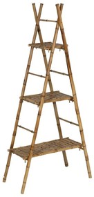 Bambusový regál v prírodnej farbe 78x165x40 cm Manali – Ixia
