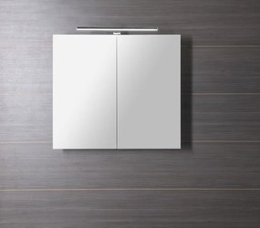 Sapho Sapho, GRETA galérka s LED osvetlením, 81x70x14cm, biela mat, GR080-0031