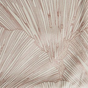 Elegantný zamatový stredový obrus v kremovej farbe s krásnym vzorom 40x140