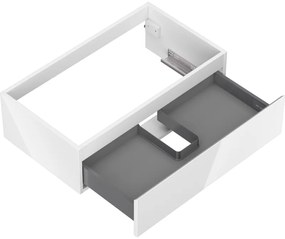 Mexen Orio, kúpeľňová skrinka 80 cm, 1 zásuvka, biela lesklá, 91A10-08023-1-BF00