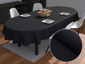 Biante Dekoračný oválny obrus BKS-410 Čierny 120x200 cm
