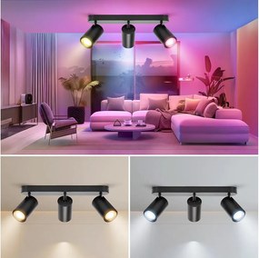 Aigostar - LED RGBW stmievateľné bodové svietidlo MESH 3xLED/4,9W/230V 2700-6500K biela+DO