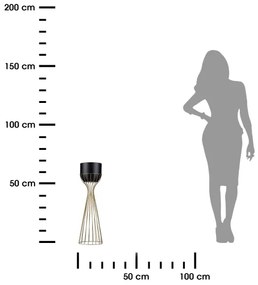 Kovový kvetináč LOFT 68x20 cm zlatá/čierna